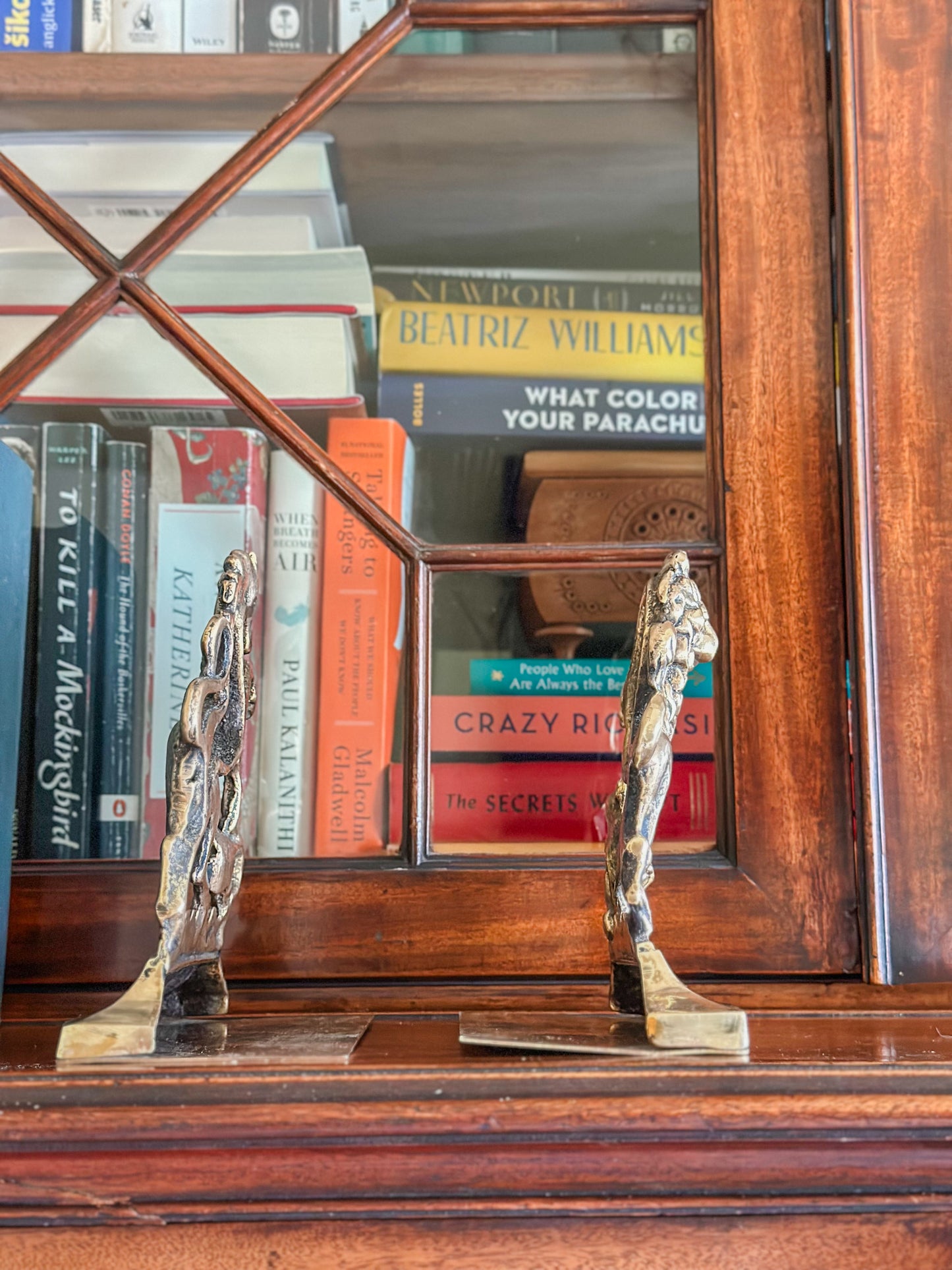 British Royal Heraldic Brass Bookends