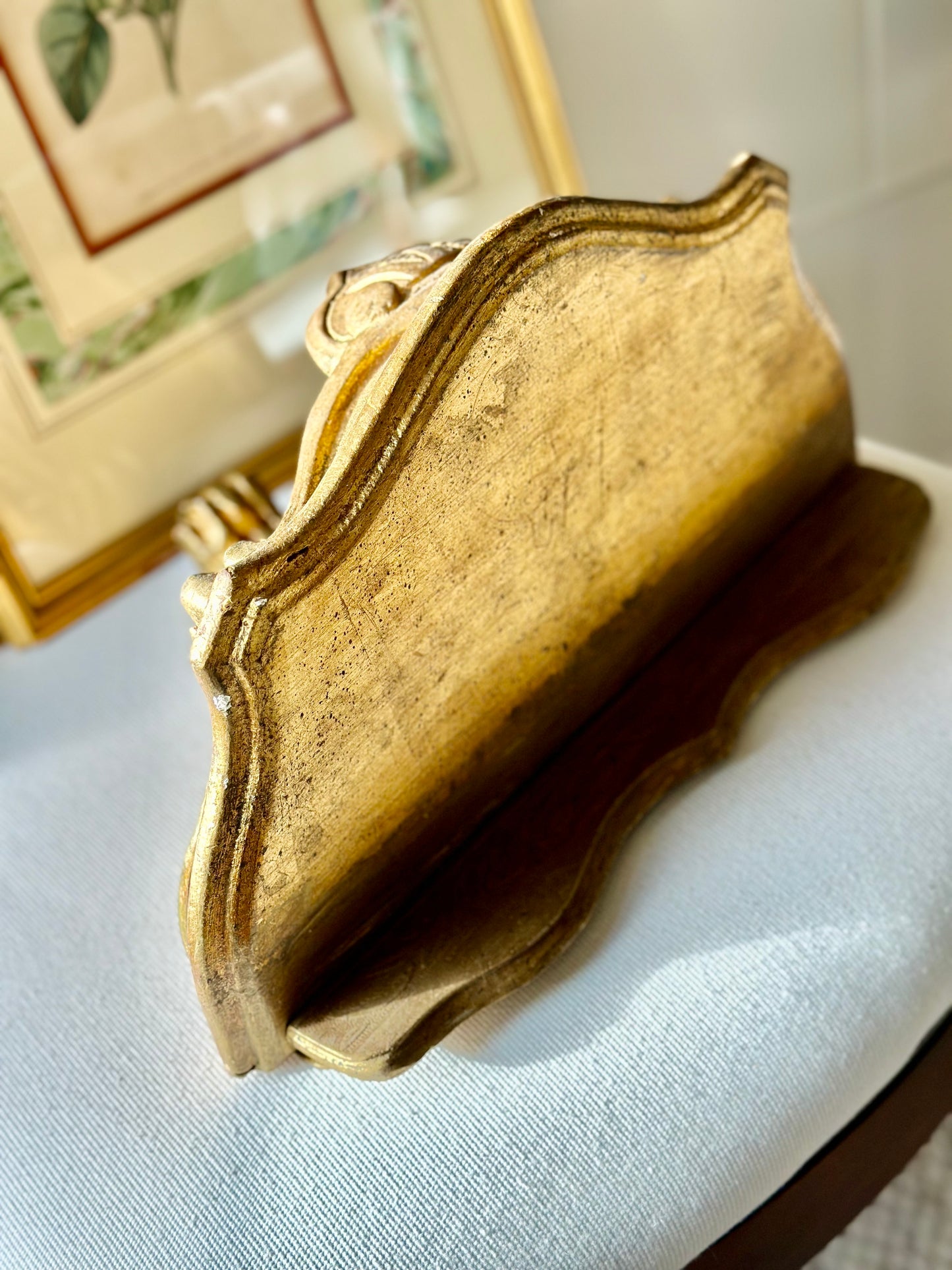 Gold Florentine Wall Shelf