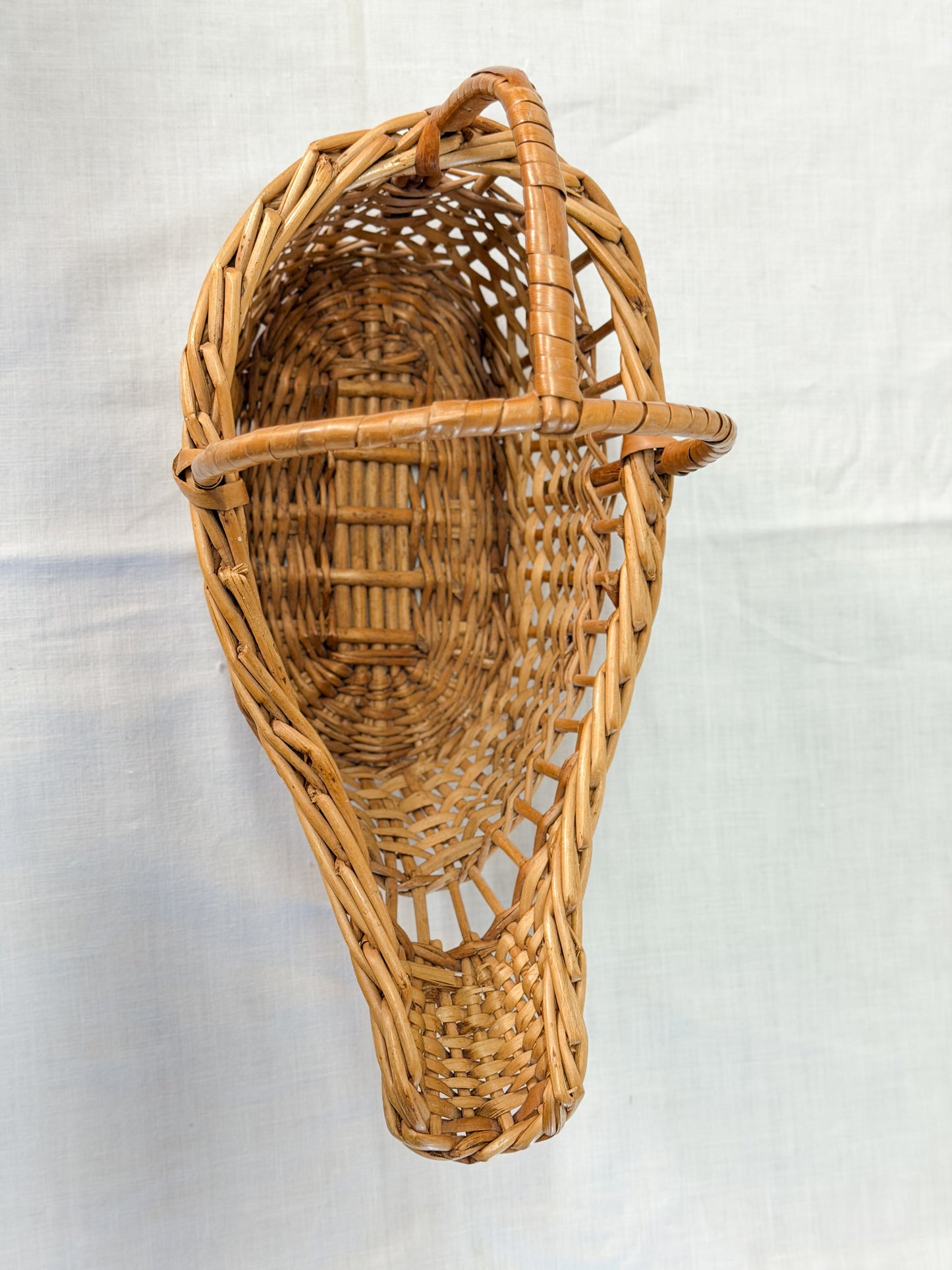 Vintage French Wicker Wine Baskets