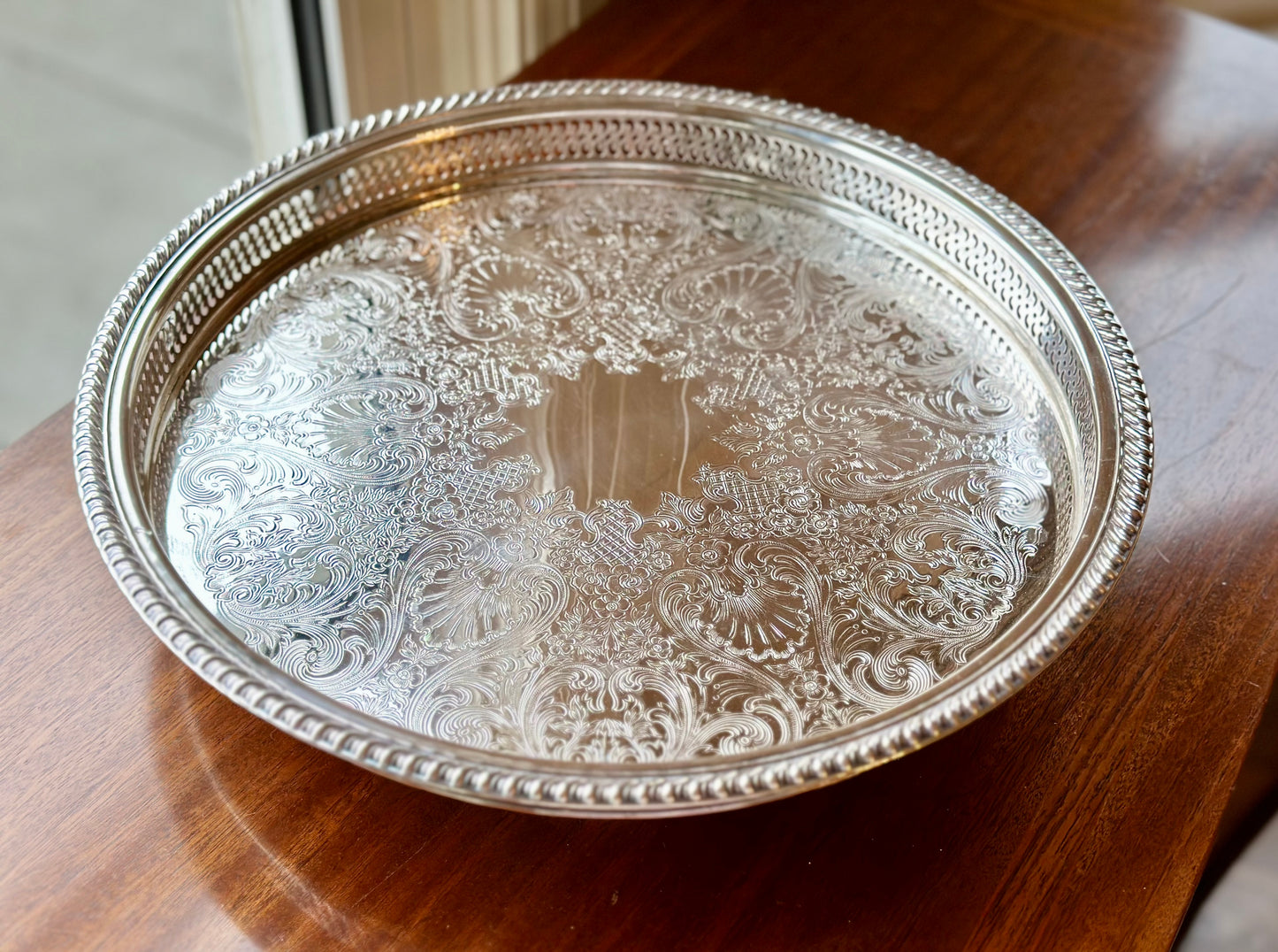 Vintage Silver Lazy Susan