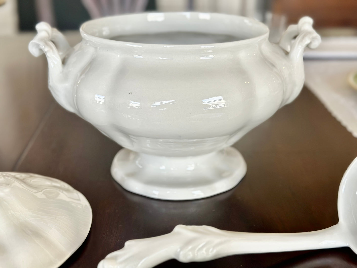 Red Cliff Ironstone Tureen with Ladle