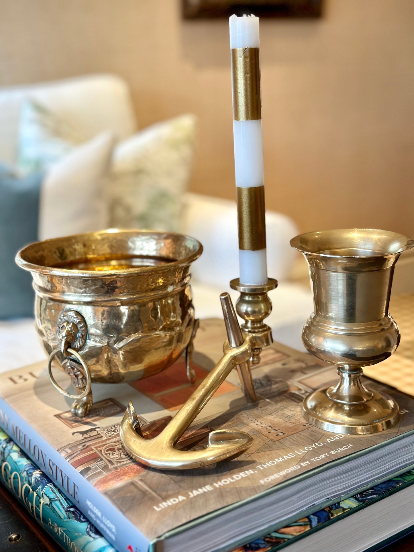 Brass Anchor Candlestick