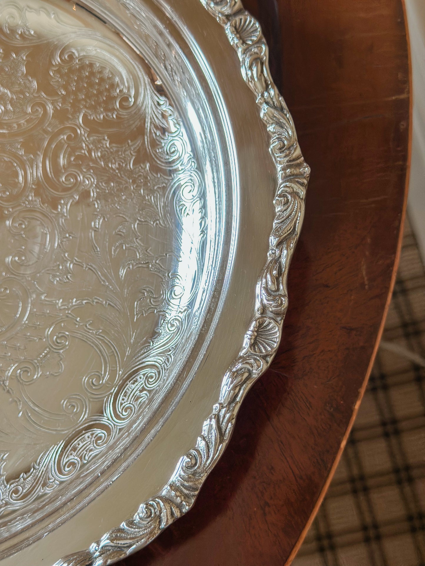 Vintage Silverplate Footed Serving Dish