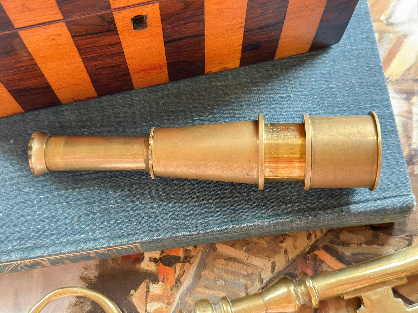 Vintage Brass Retractable Spyglass