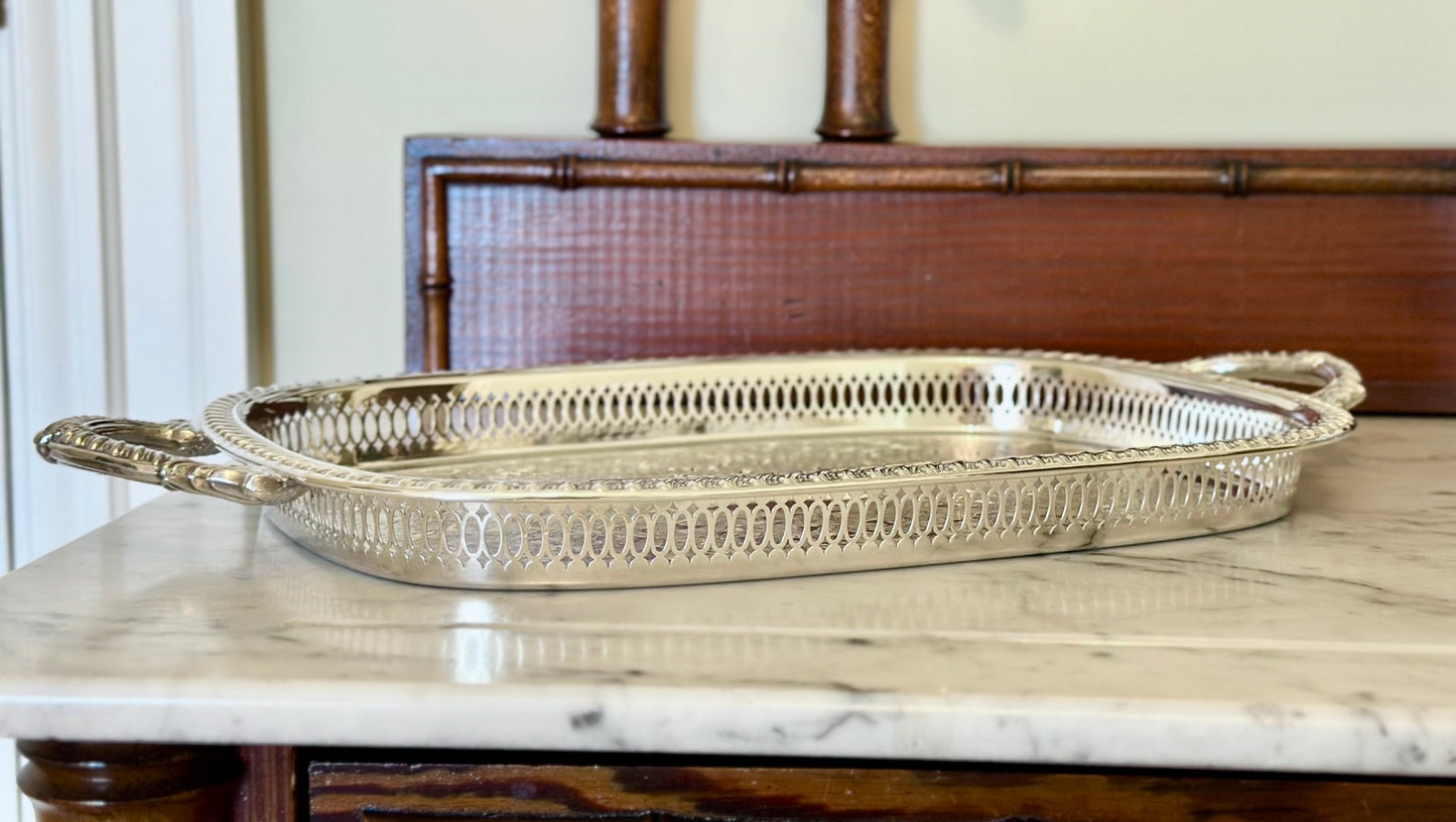 Silverplate Gallery Tray