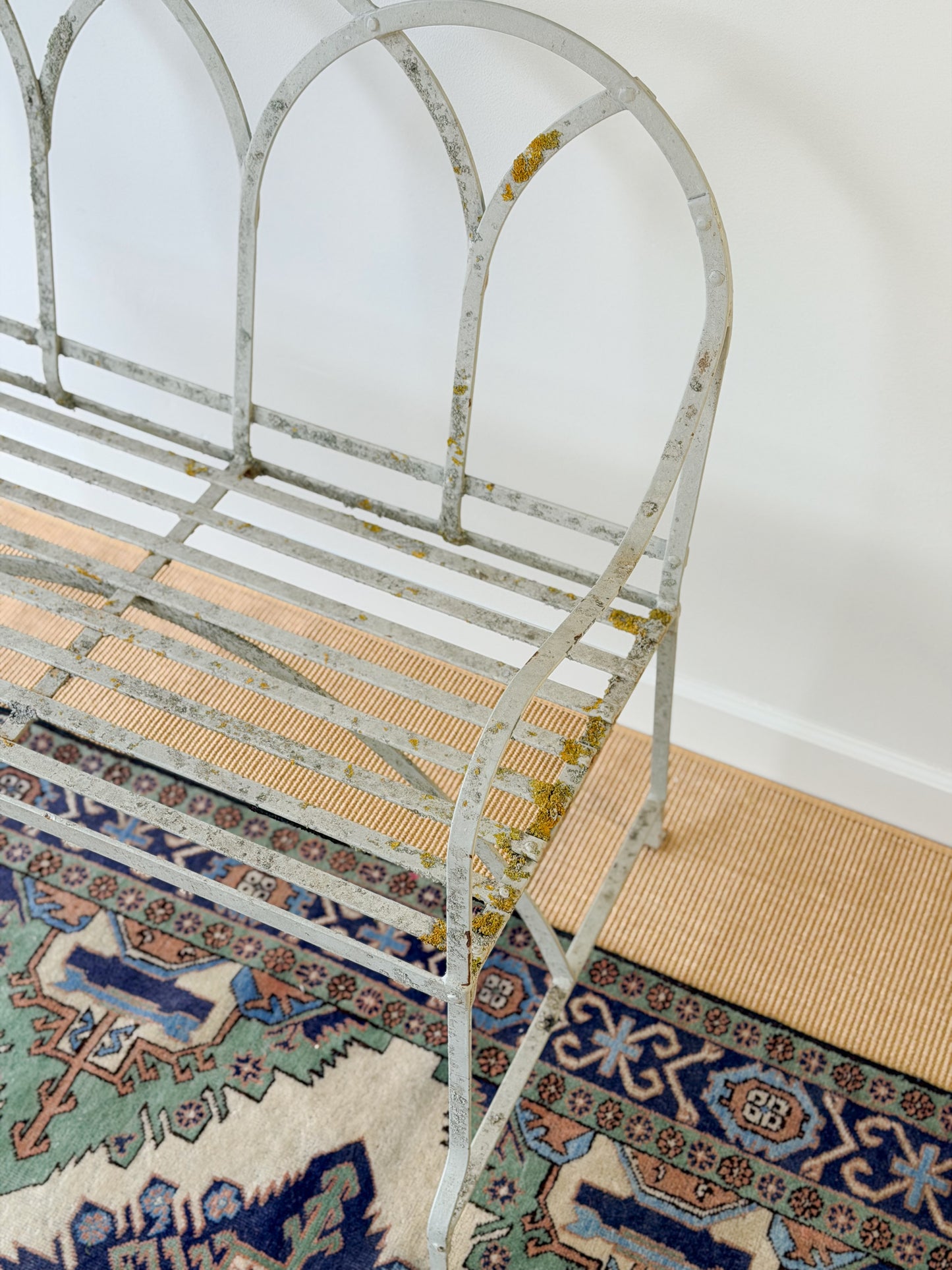 Antique Wrought Iron Garden Bench