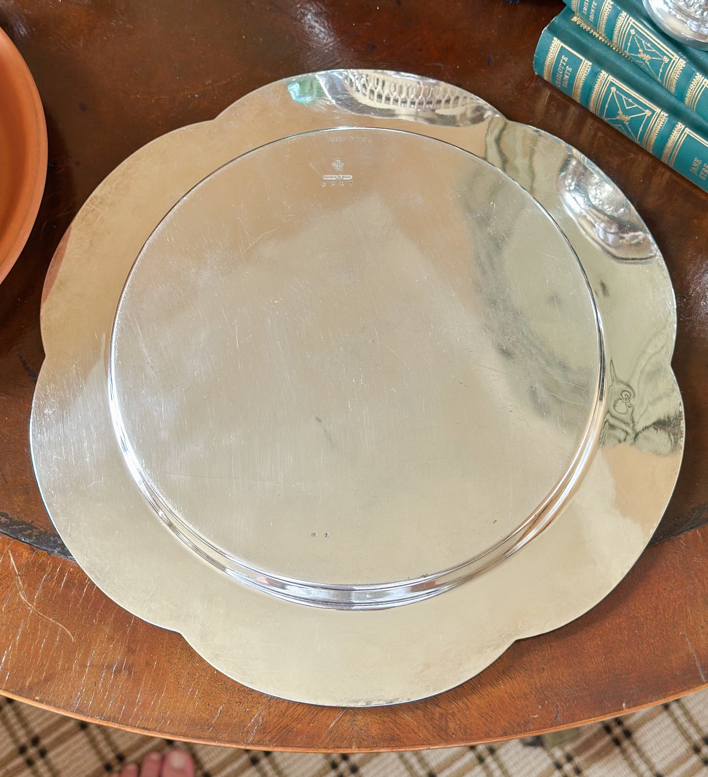 English Silverplate Bread Board