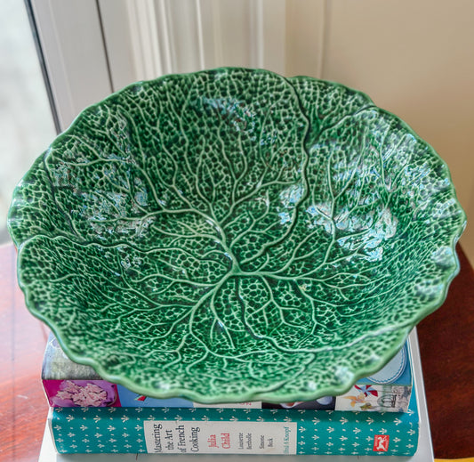 English Cabbageware Serving Bowl