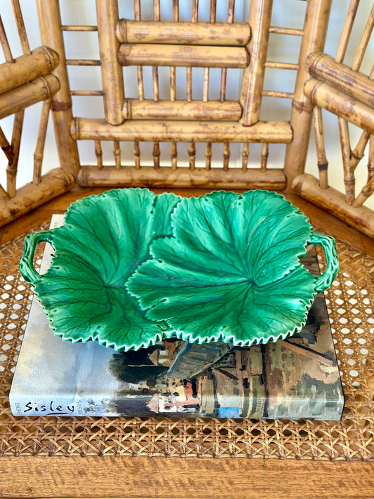 Copeland English Majolica Leaf Platter
