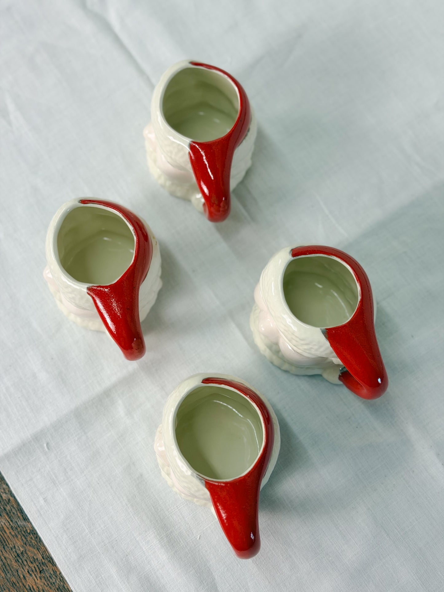Vintage Santa Mugs (Set of 4)
