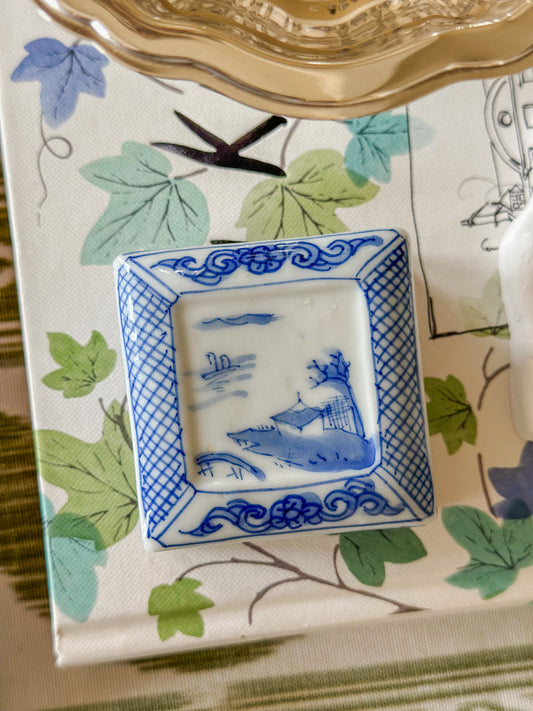 Blue and White Porcelain Trinket Box