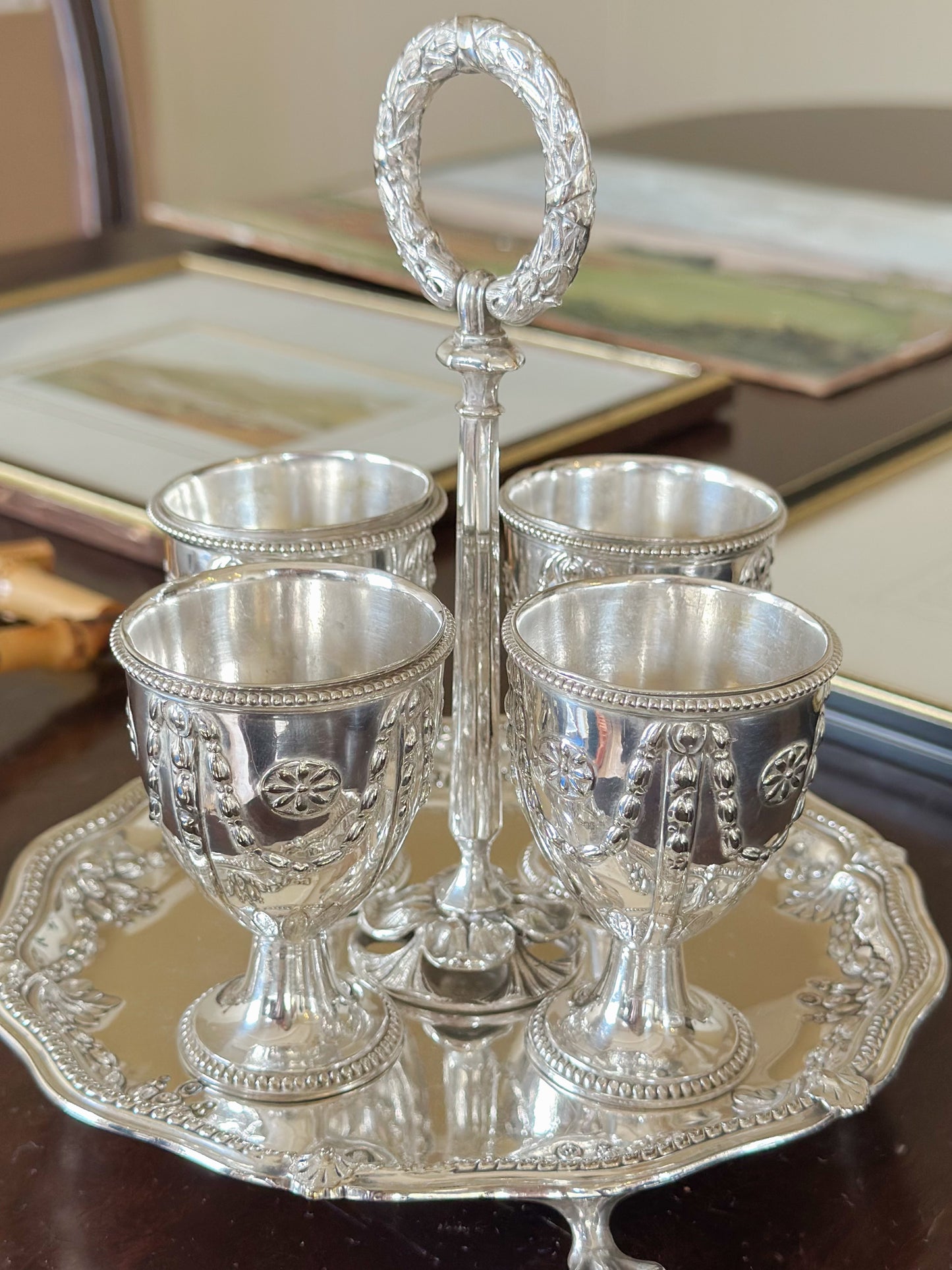 Antique Victorian Silverplate Egg Cruet