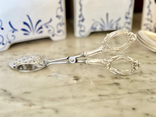 Sterling Silver Handle Pastry Tongs