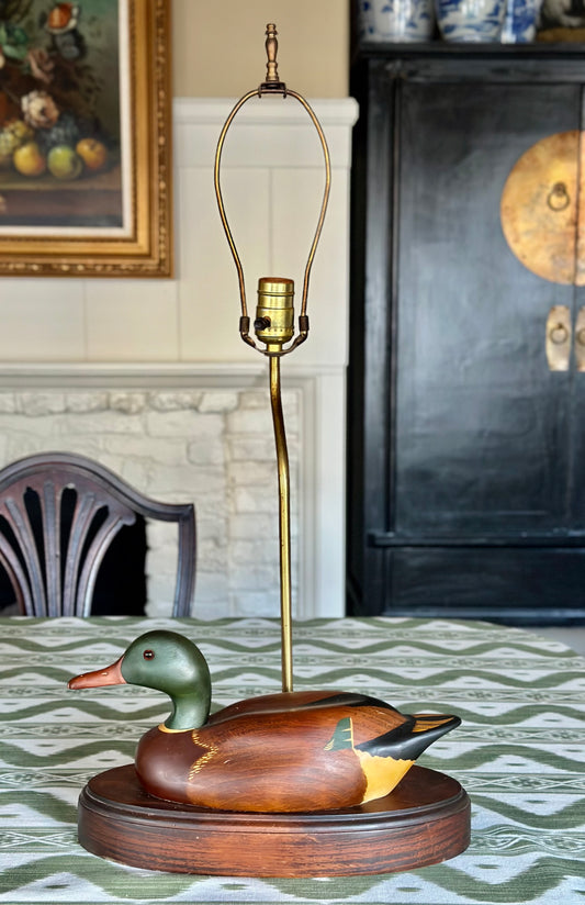 Wood Duck Decoy Lamp