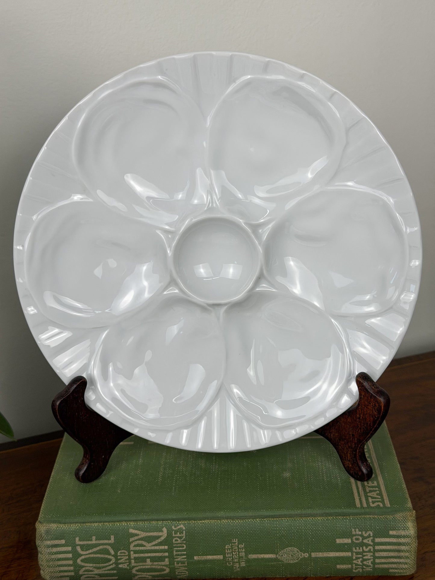 Vintage White Pillivuyt Porcelain Oyster Plates