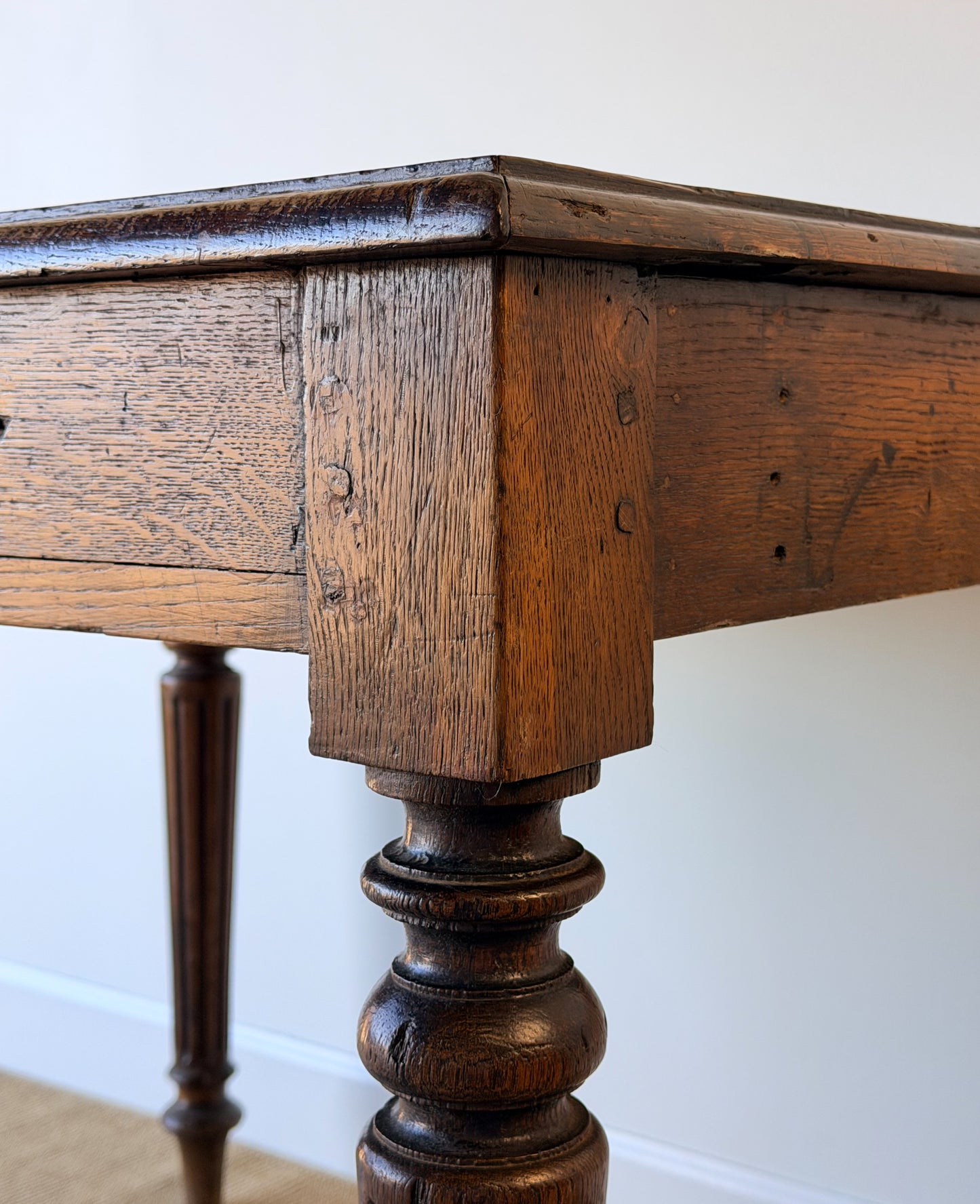 French Oak Writing Table
