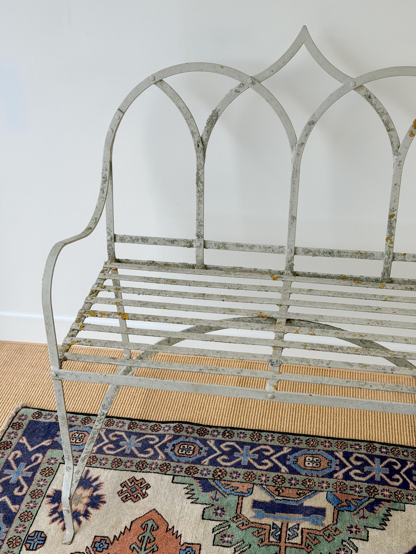 Antique Wrought Iron Garden Bench