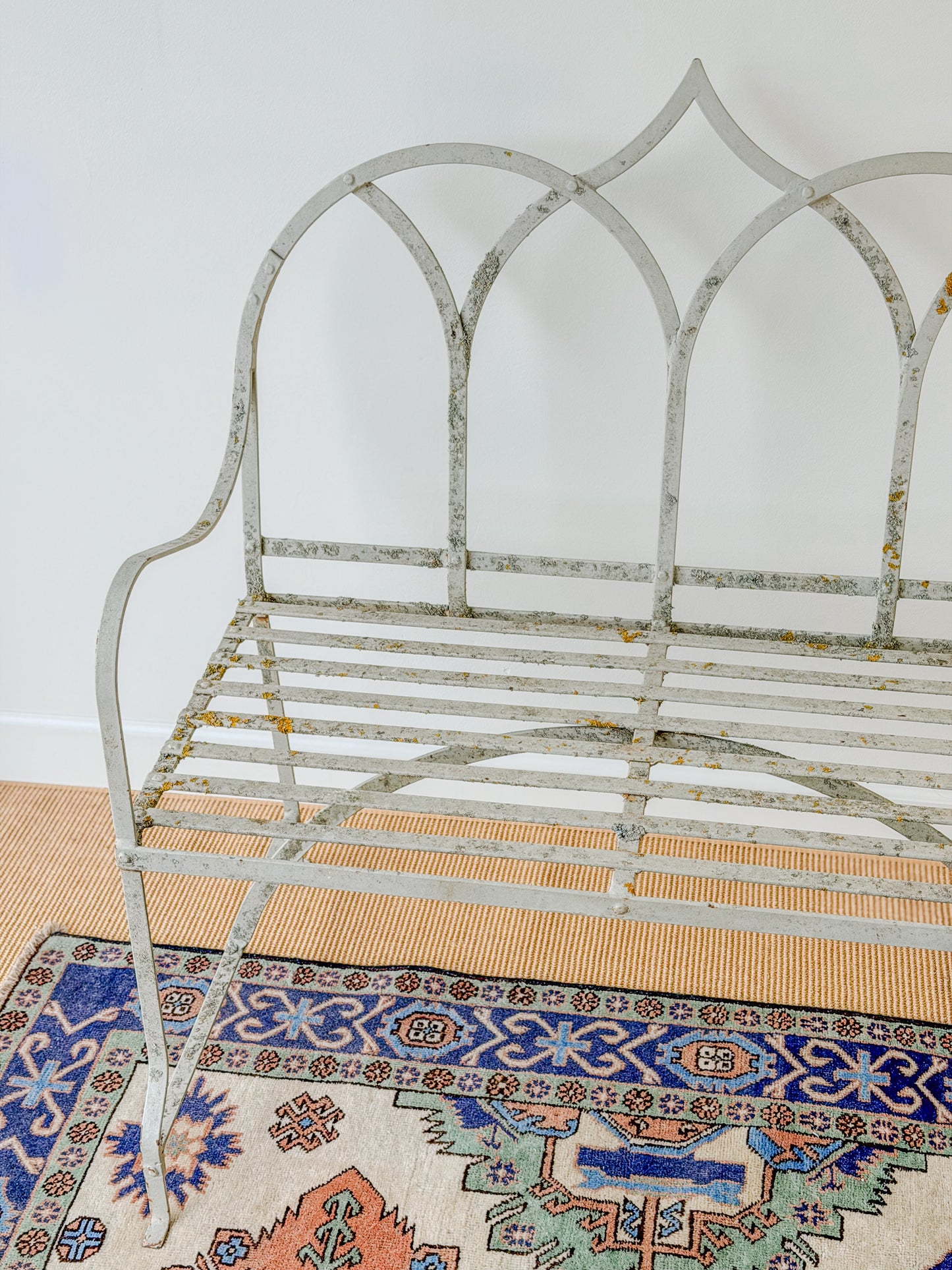 Antique Wrought Iron Garden Bench
