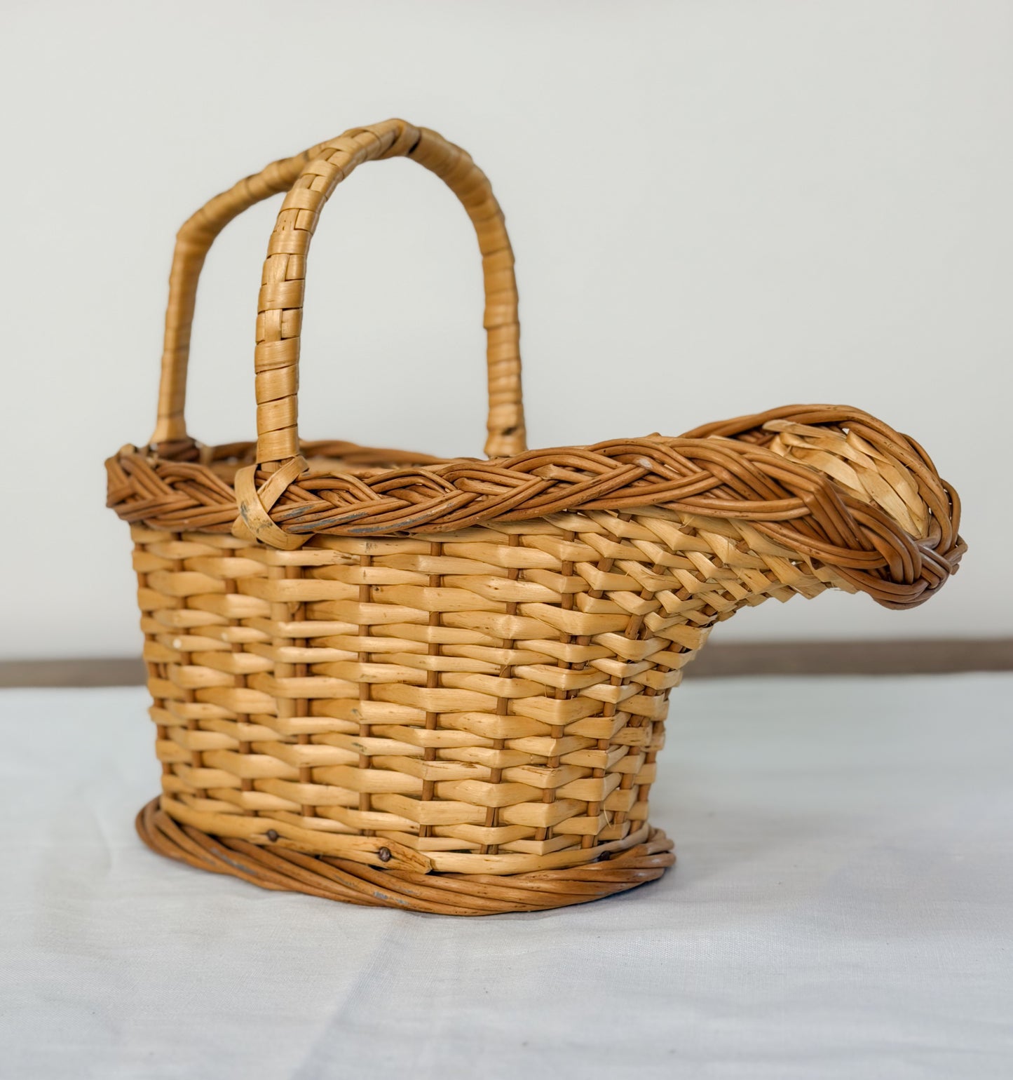Vintage French Wicker Wine Baskets