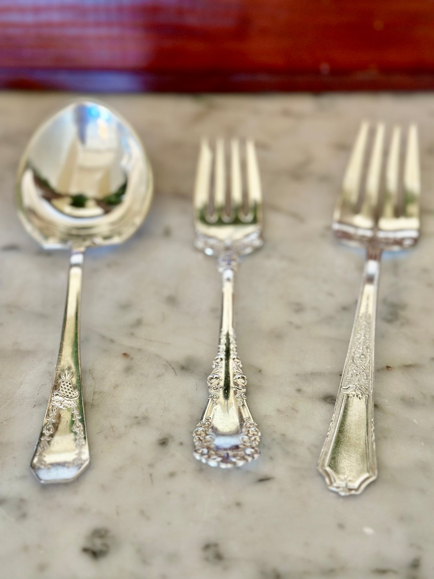 Mixed Set of Silverplate Serving Utensils (Set of 5)