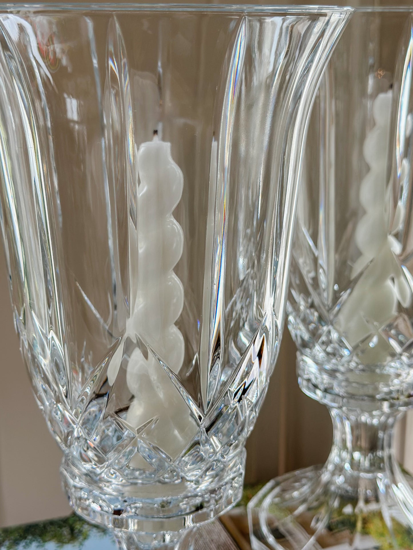 Crystal Candle Hurricane Set (Set of 2)