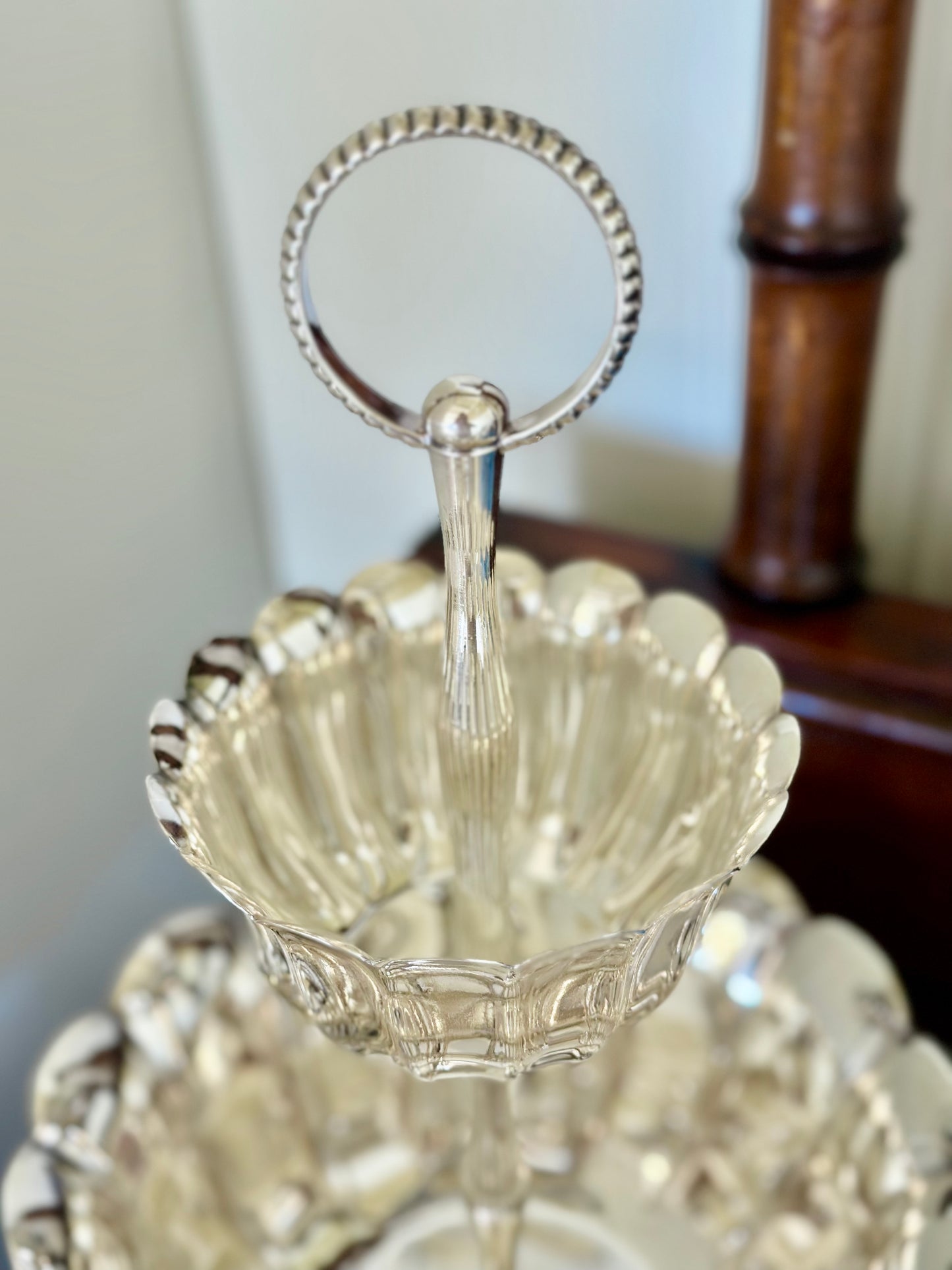 Silverplate Two-Tier Footed Serving Dish