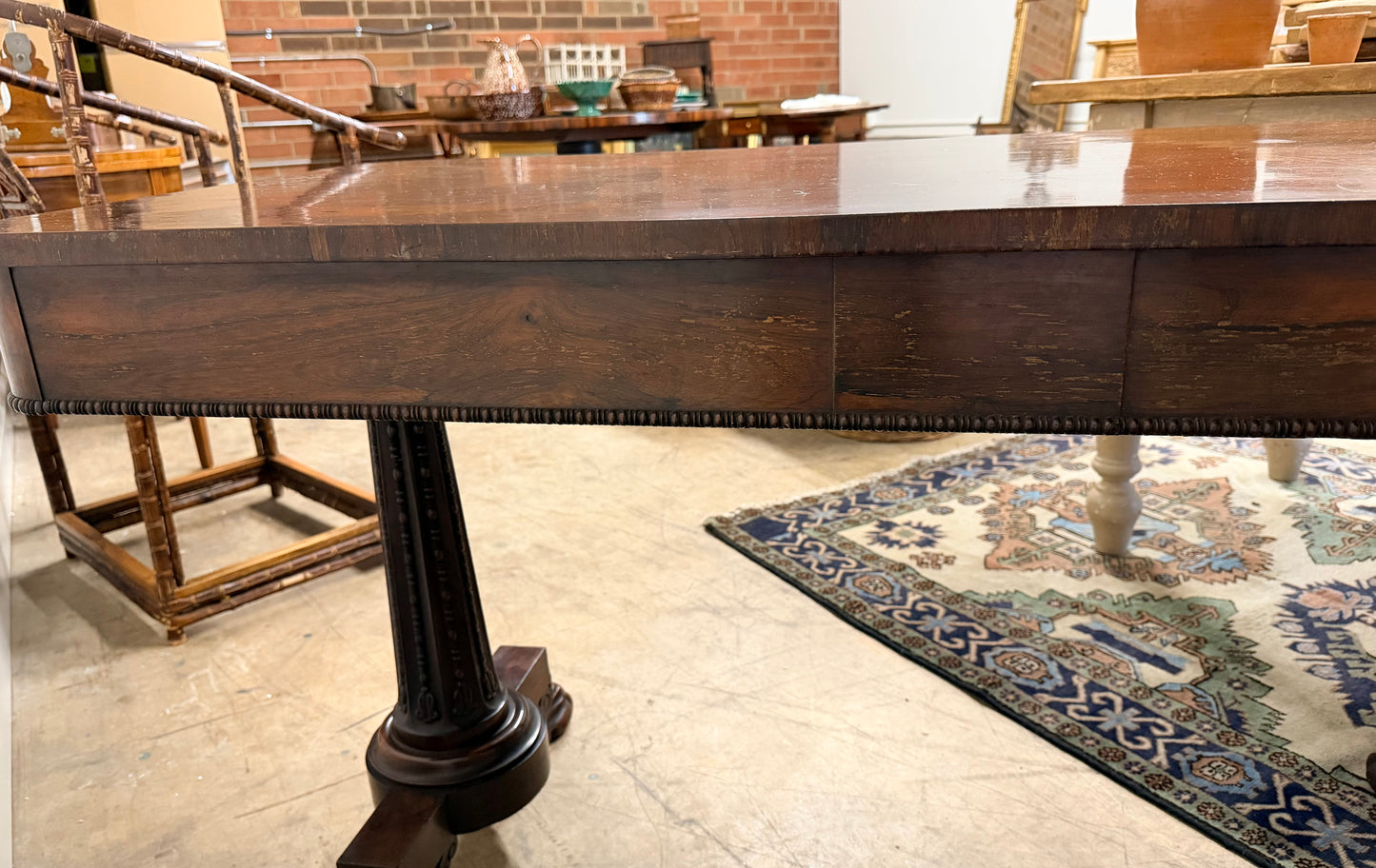 William IV Mahogany Clawfoot Library Table