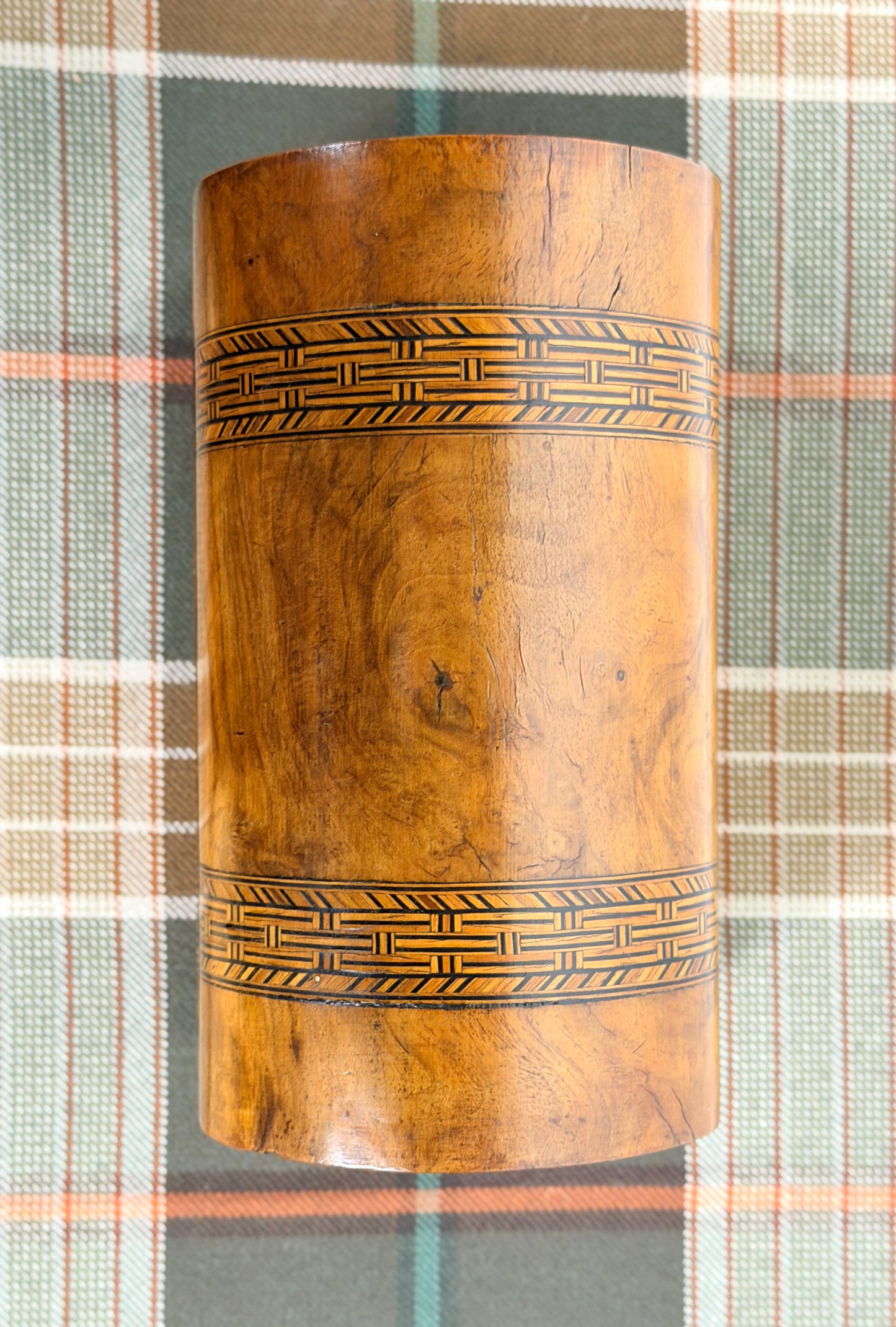 Antique Burl Walnut Dome Top Tea Caddy