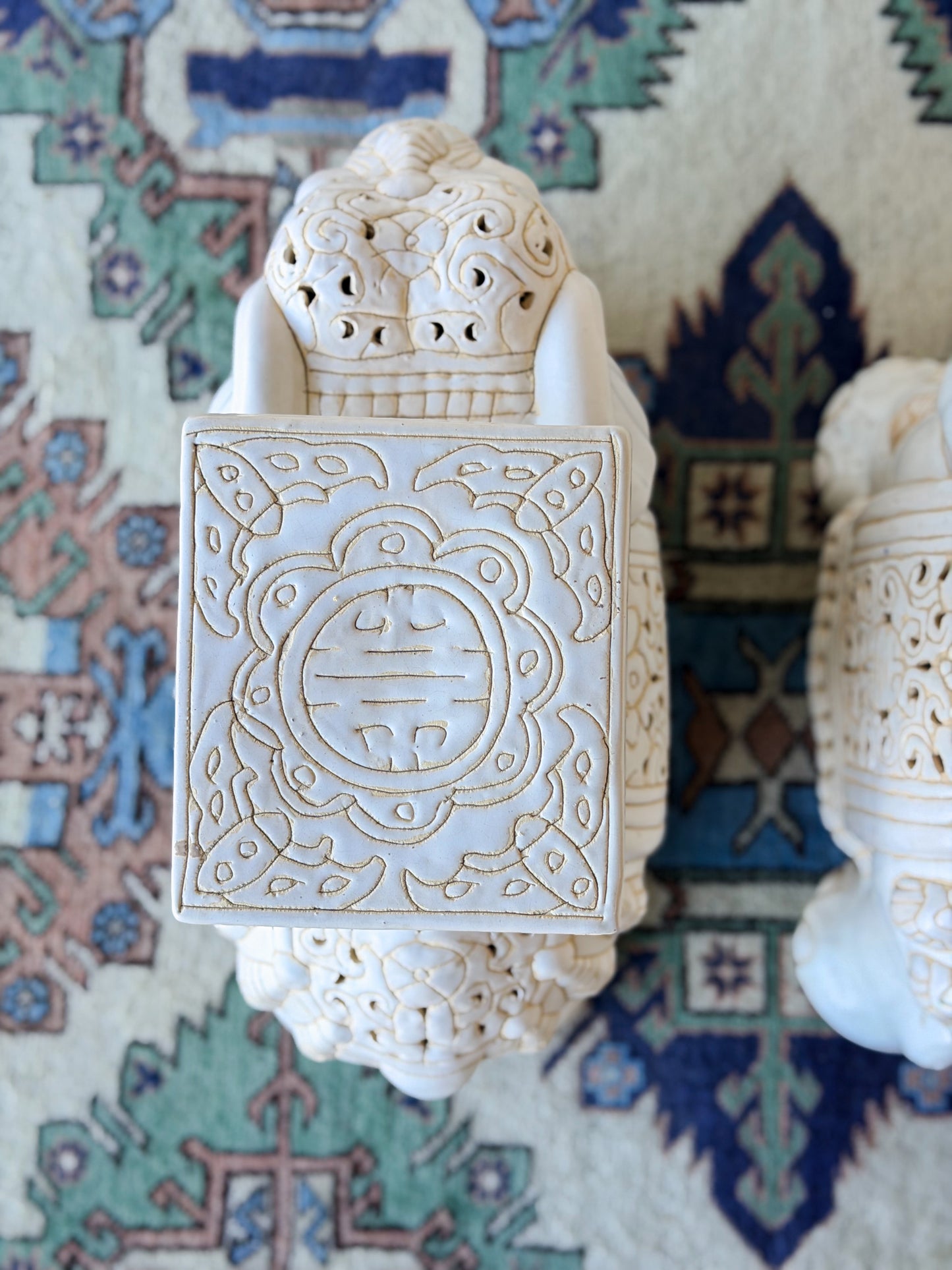 Pair of Vintage Ceramic Elephant Plant Stands