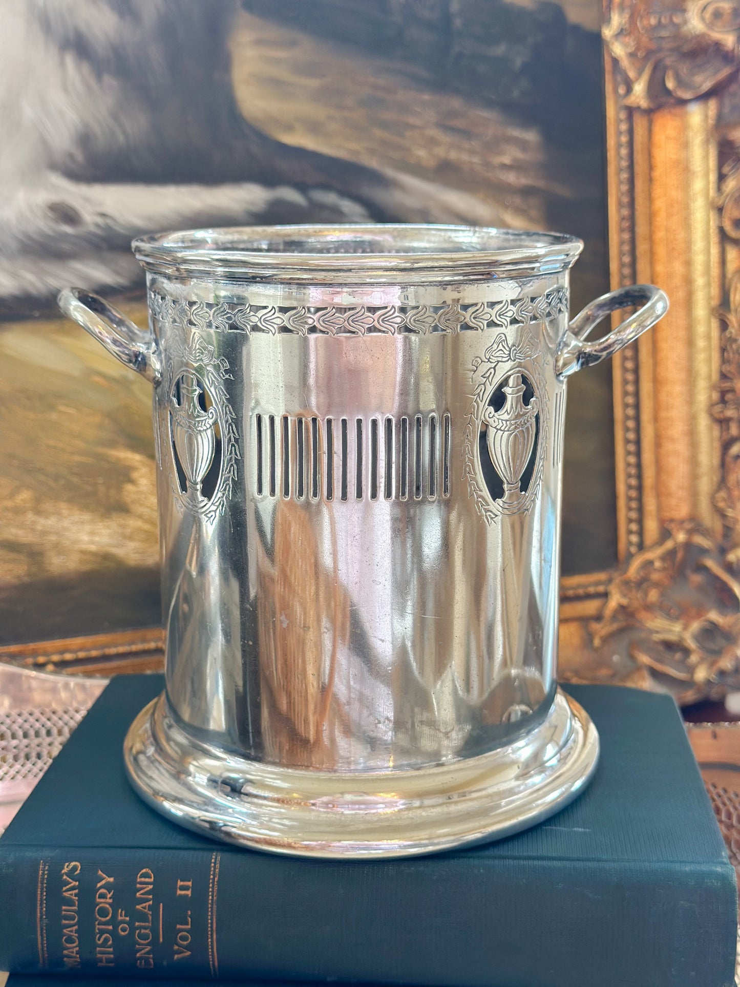 Vintage Sheffield Silverplate Wine Cooler