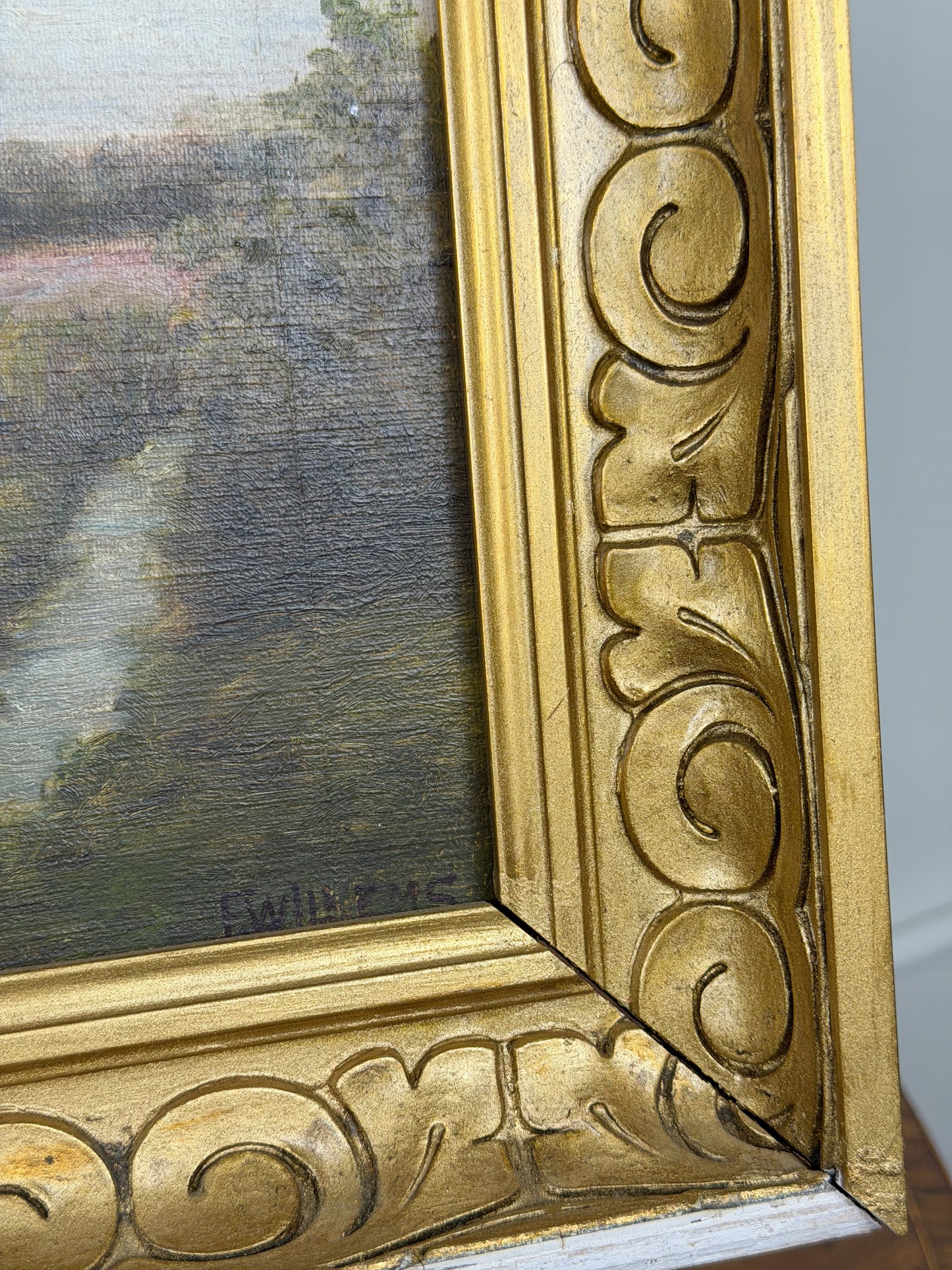 Framed Oil on Canvas Marshscape