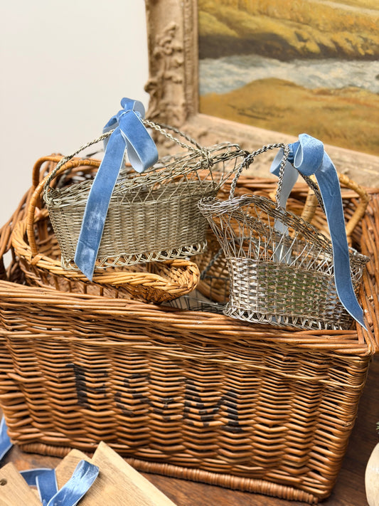 Vintage Silverplate Wine Baskets