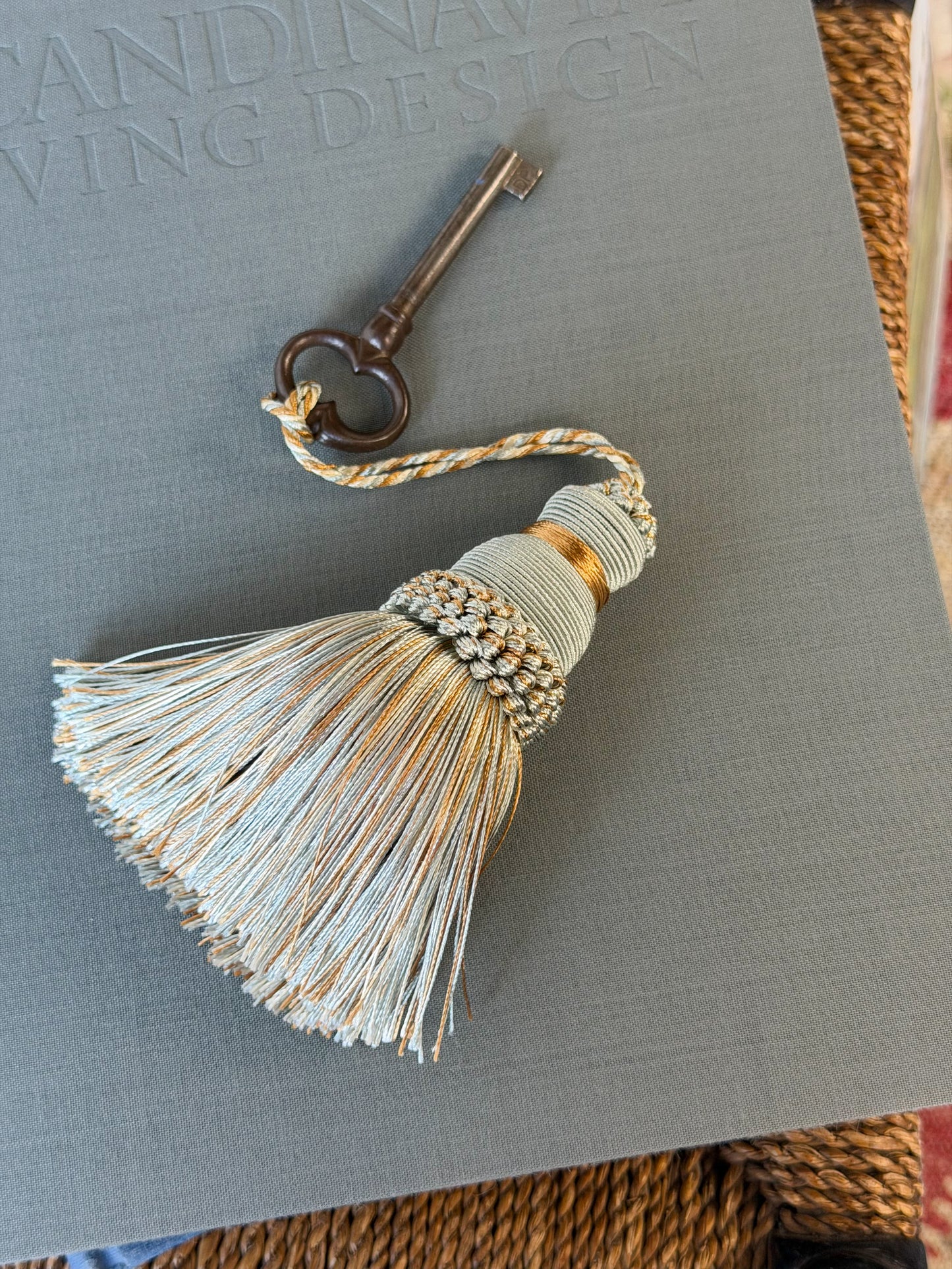 Seafoam & Cocoa Key Tassel