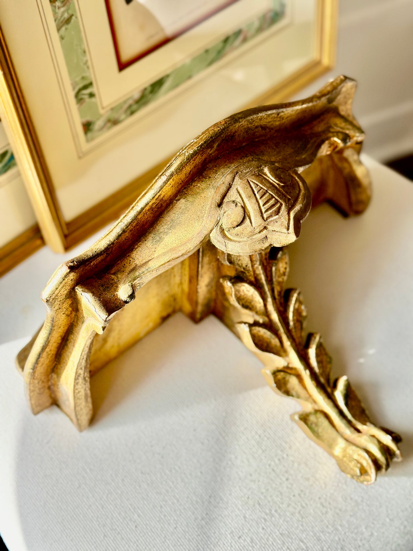 Gold Florentine Wall Shelf