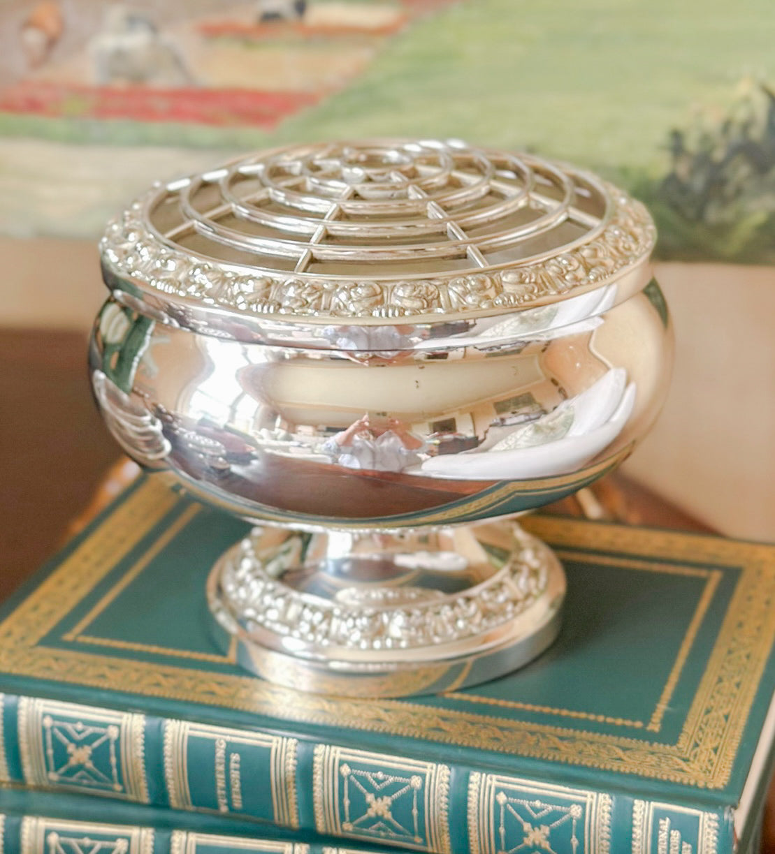 Vintage English Silverplate Rose Bowl