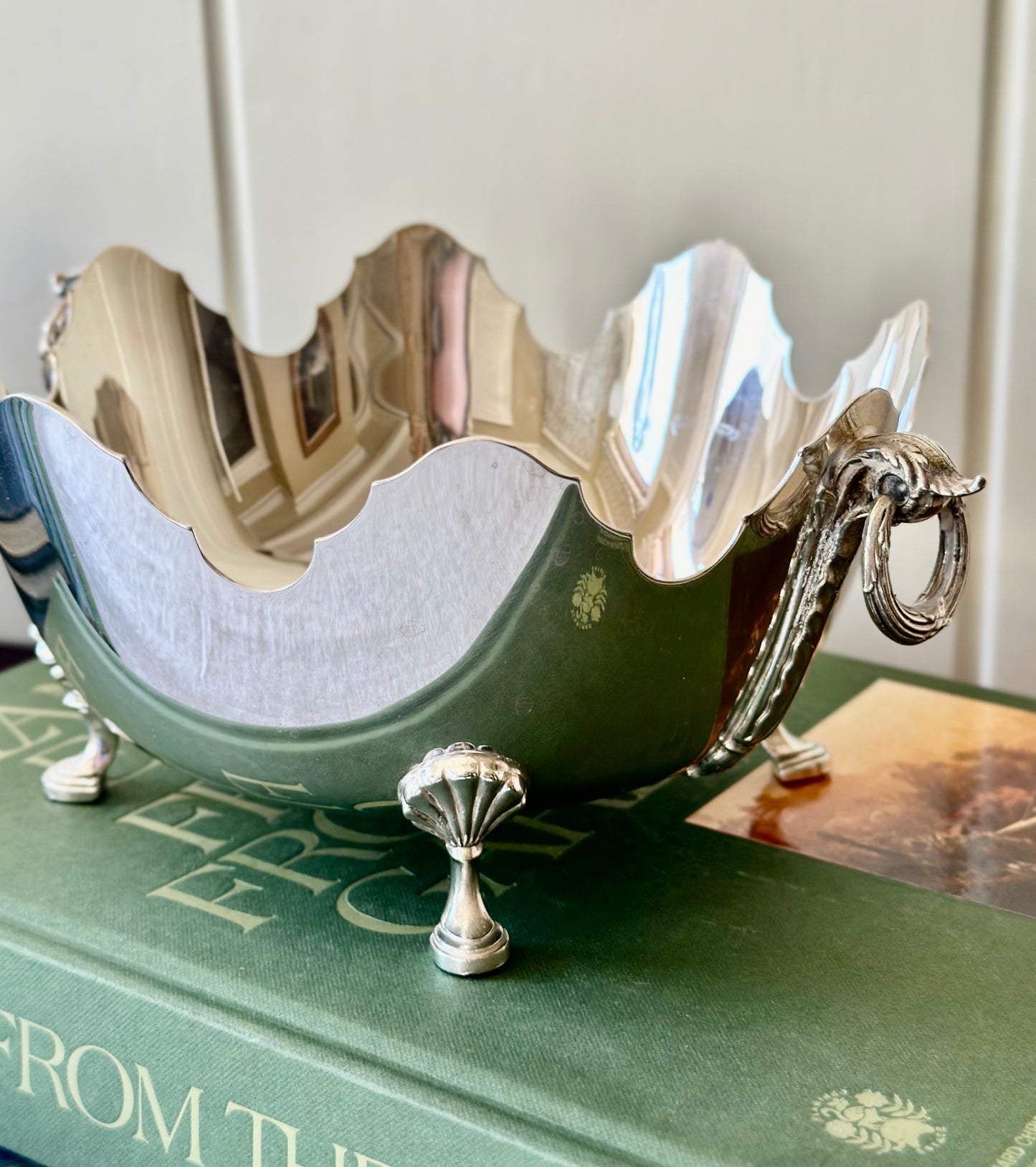 Reed & Barton Silverplate Scalloped Footed Bowl