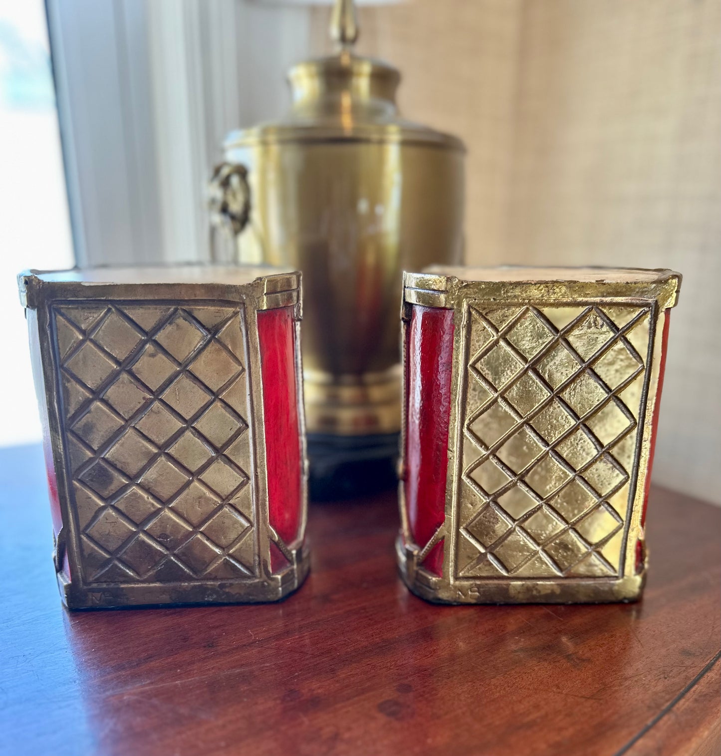 Marion Bronze Red Drum Bookends