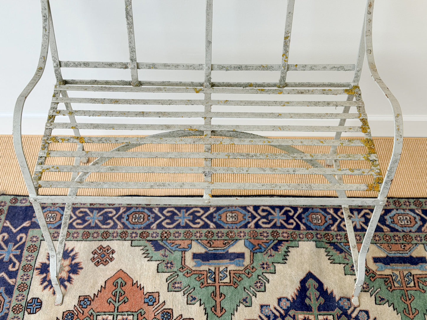 Antique Wrought Iron Garden Bench