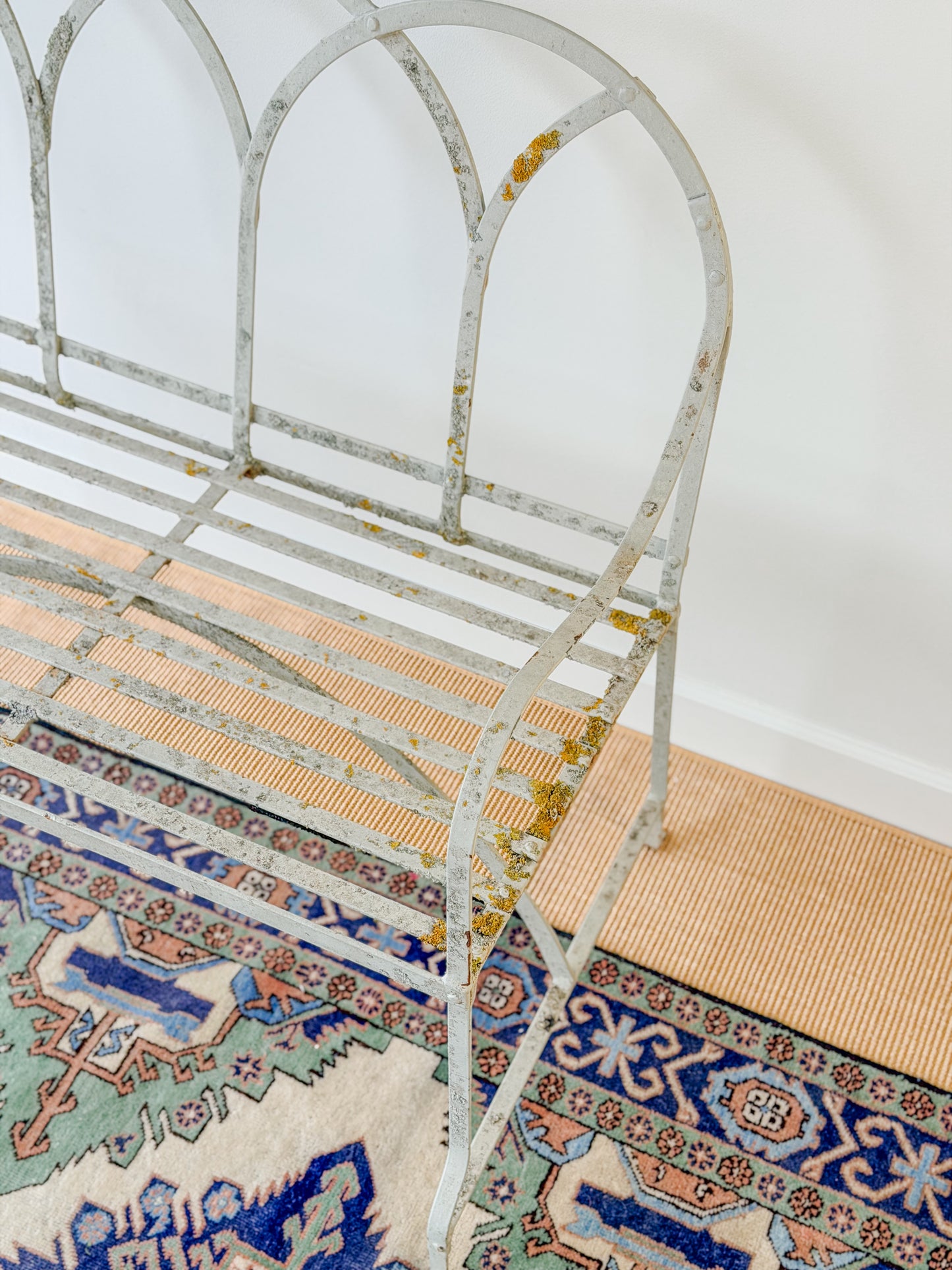 Antique Wrought Iron Garden Bench