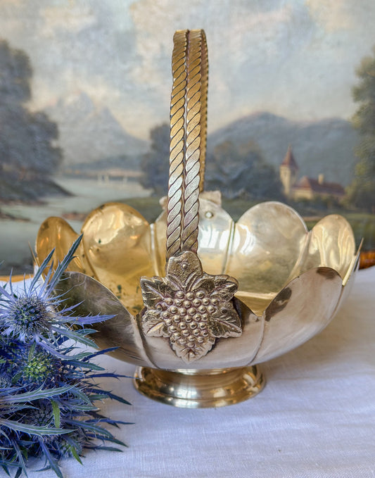 Brass Scalloped Basket