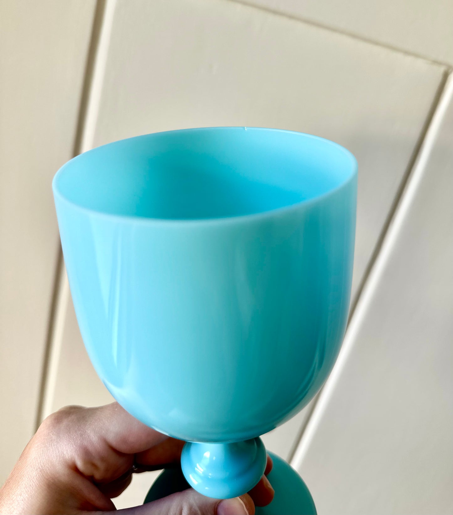 Blue Opaline Wine Glasses (Set of 4)