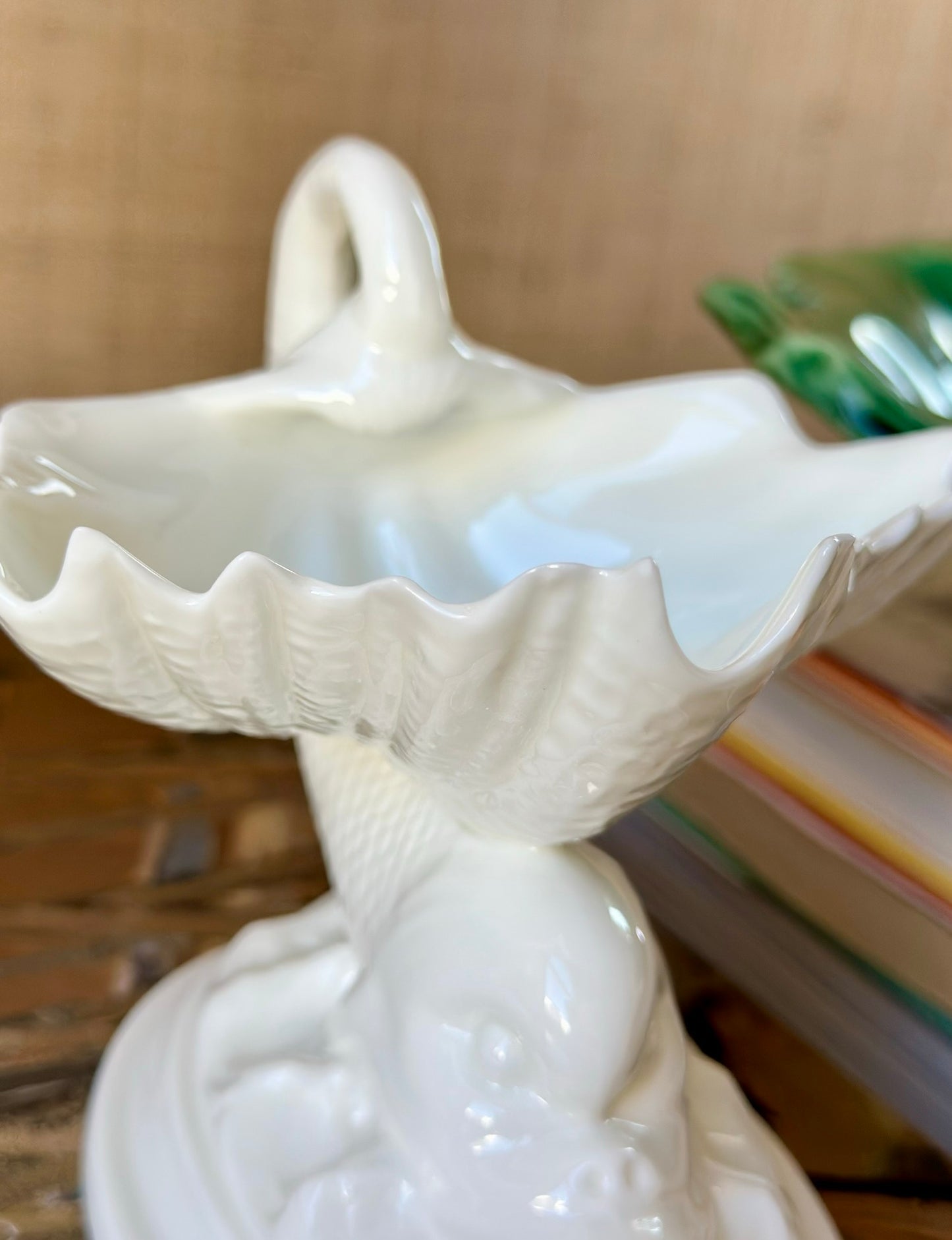 Royal Worcester Koi Dolphin Pedestal Dish