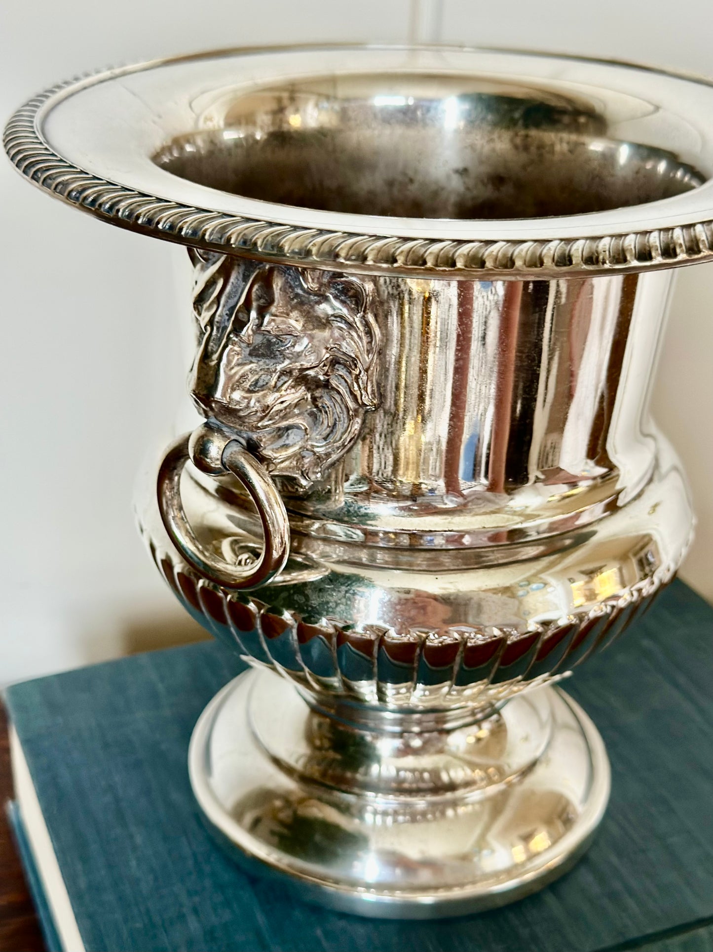 Lion’s Head Silverplate Champagne Bucket