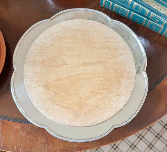 English Silverplate Bread Board