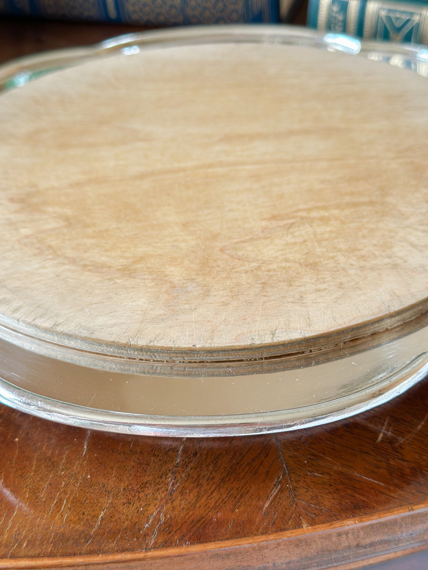 English Silverplate Bread Board