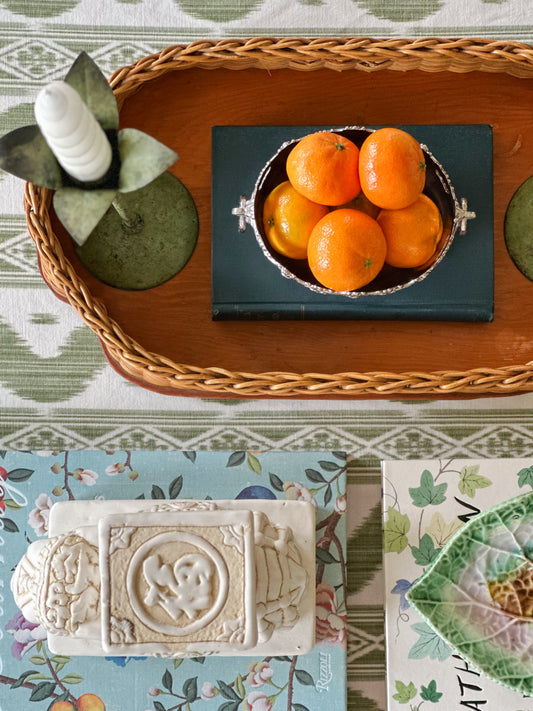 Vintage Wicker Tray