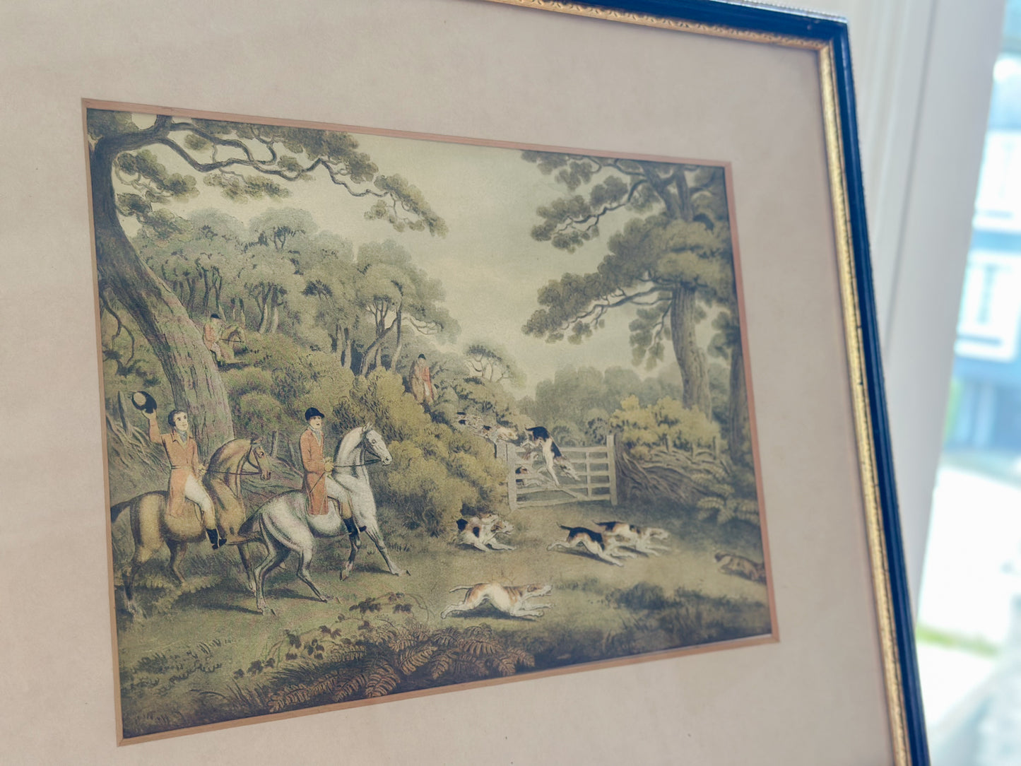 “Breaking Cover” Framed Vintage Print