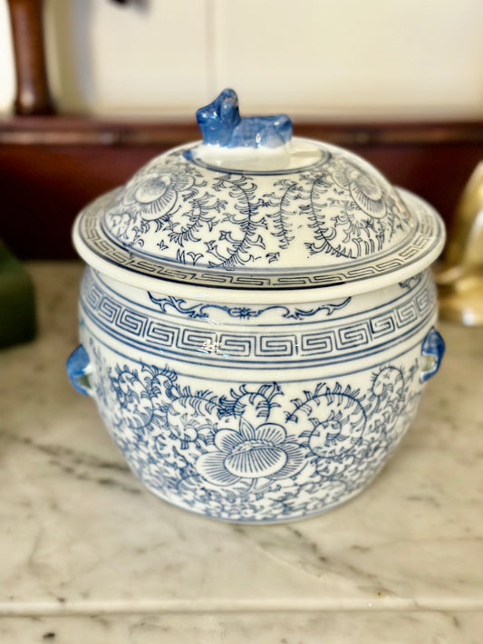 Stout Blue & White Ginger Jar