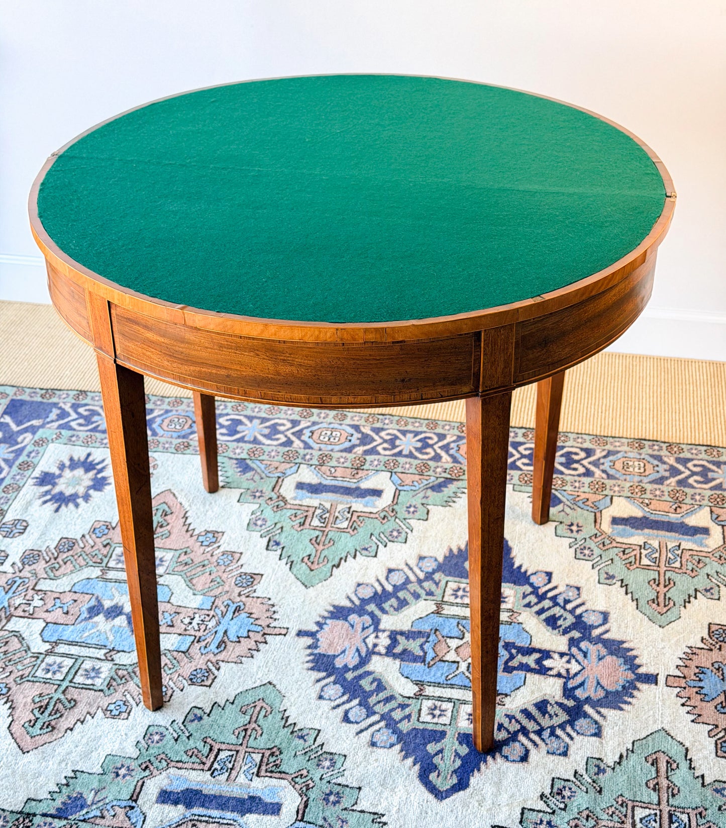 Georgian Demilune Card Table