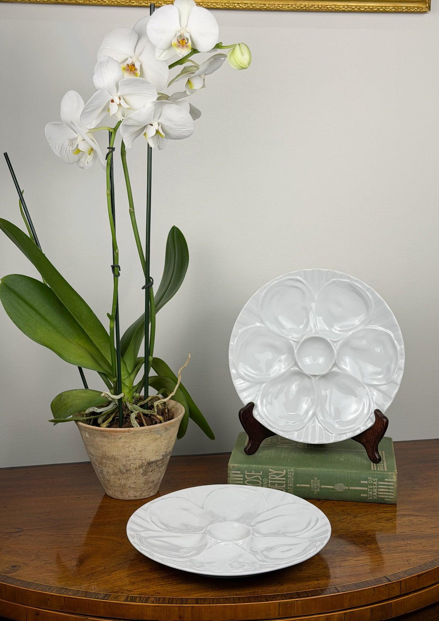 Vintage White Pillivuyt Porcelain Oyster Plates